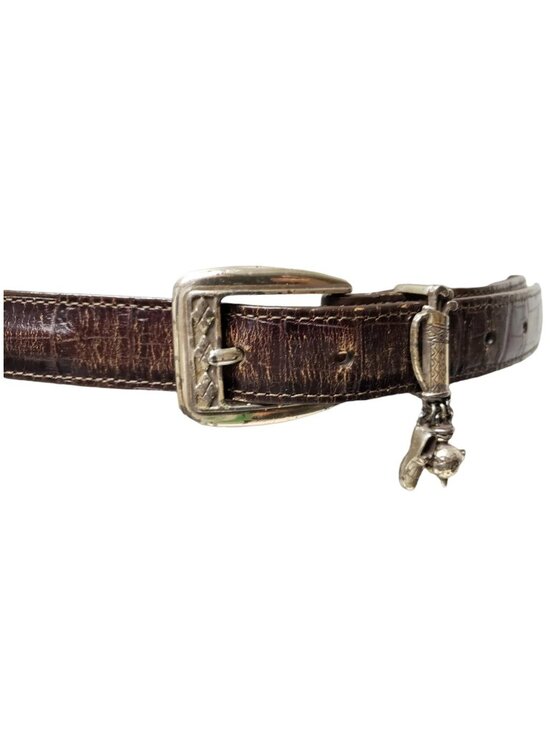 90s - 00s Brighton Golf charms leather belt . size M - L / 32 . crafted in USA main image 5